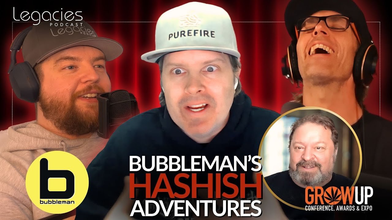 Marcus 'Bubbleman' Richardson, inventor of Bubblebags, explaining solventless ice water hash extraction on Legacies Podcast Episode 11.